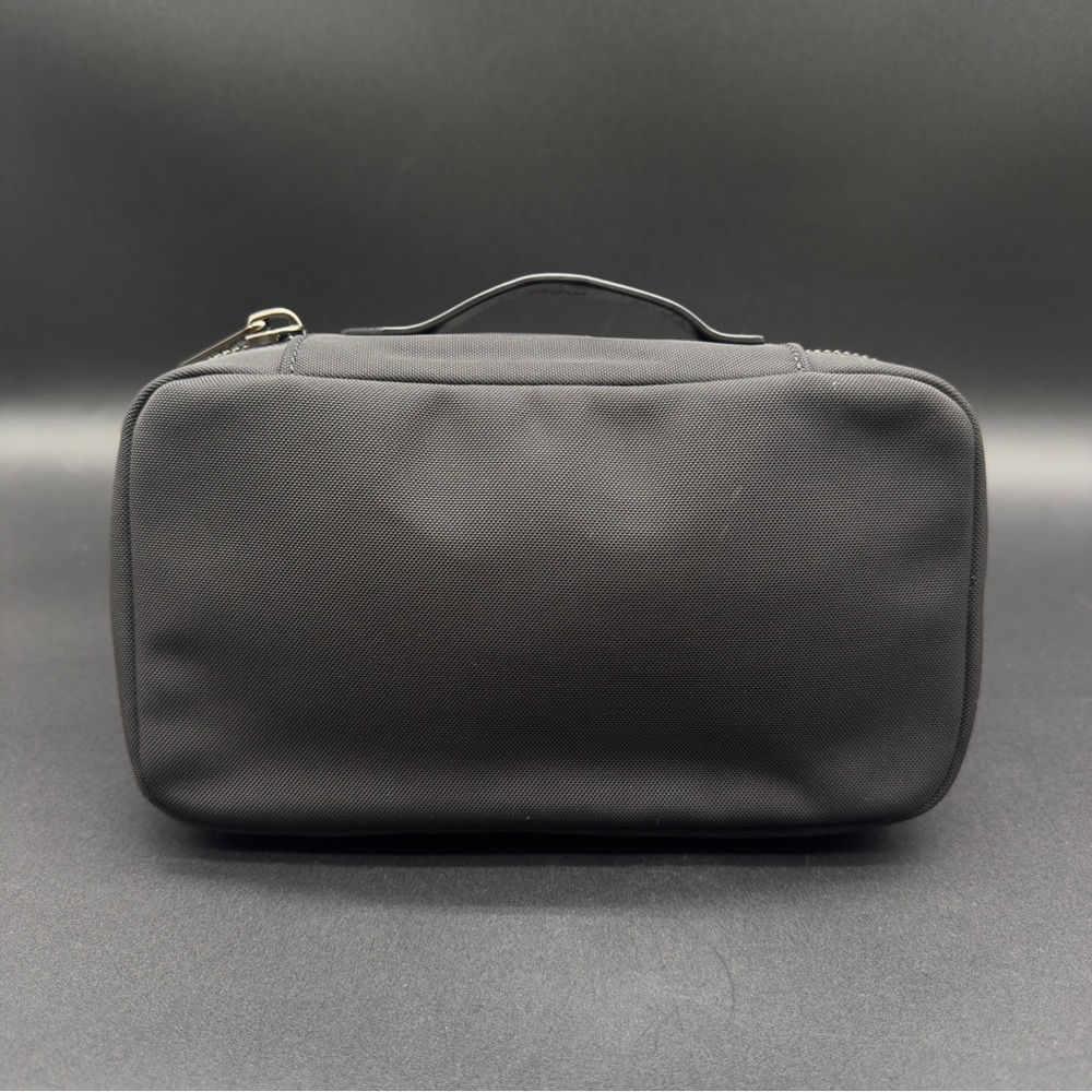 Cuyana Tech Organizer Recycled Nylon Small Black Handbag with Italian Leather